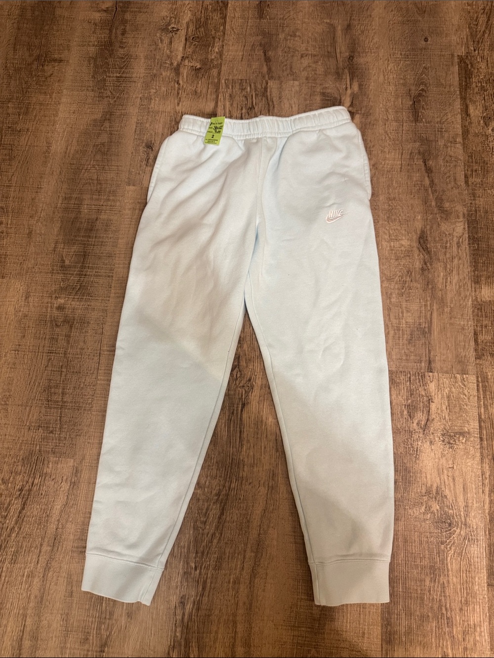 Nike Kids Pale Blue Fleece Joggers with Logo